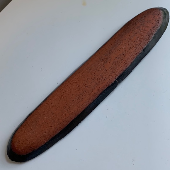 NEW Handmade Pottery Tray with Black Inlaid Swirl Design on Terra Cotta - Picture 4 of 9